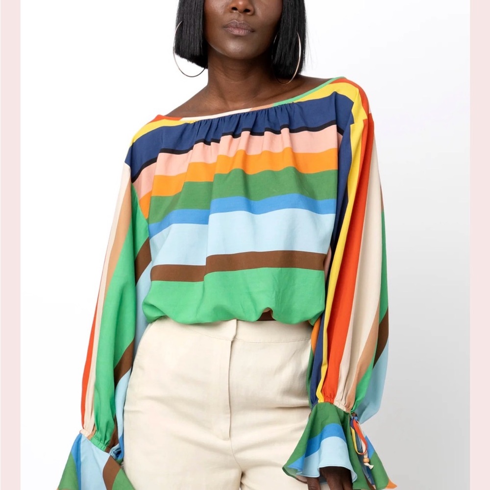 Hope for Flowers Colorful Striped Women's Top‎ Size Medium - Picture 5 of 15